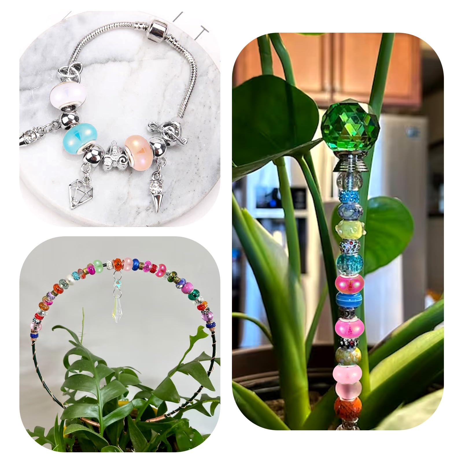 Spritewelry Lot De 100 Perles Européennes à Grand Trou En Résine