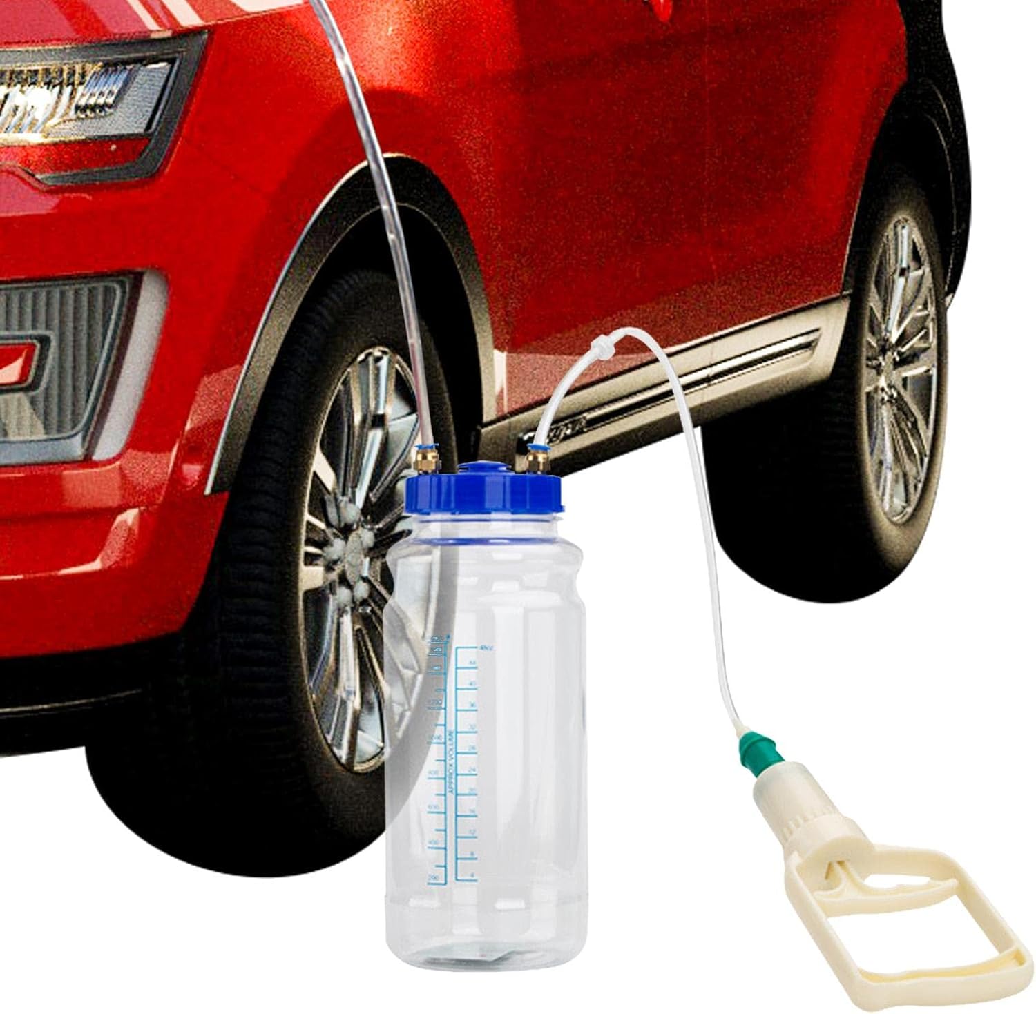 Oil Pump 2L Manual Fluid Extractor with Hose Large Capacity Oil Transfer Vacuum Pump for