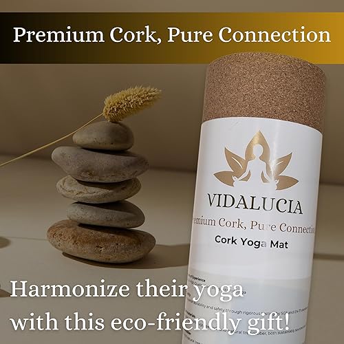 Miniatura 9 de Esterilla de yoga de corcho  Esterilla de yoga antideslizante extra grande de 72 x 26 pulgadas con corcho portugués certificado FSC y base de goma