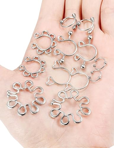 Miniatura 4 de Kadogohno Piercing de pezón falsoanillos de pezón falsos