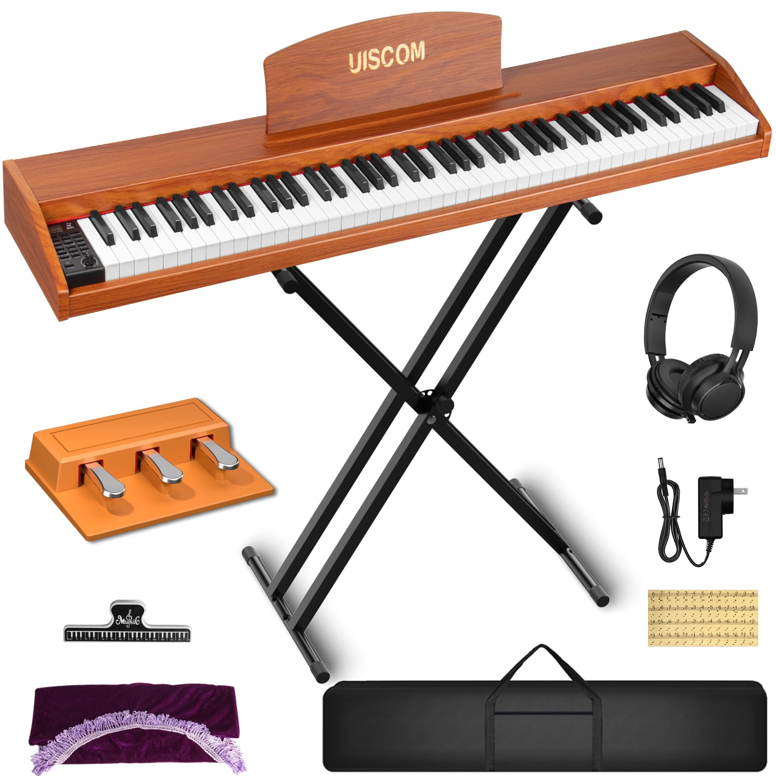 Amazon.com: UISCOM 88 Key Digital Piano Keyboard for Beginners