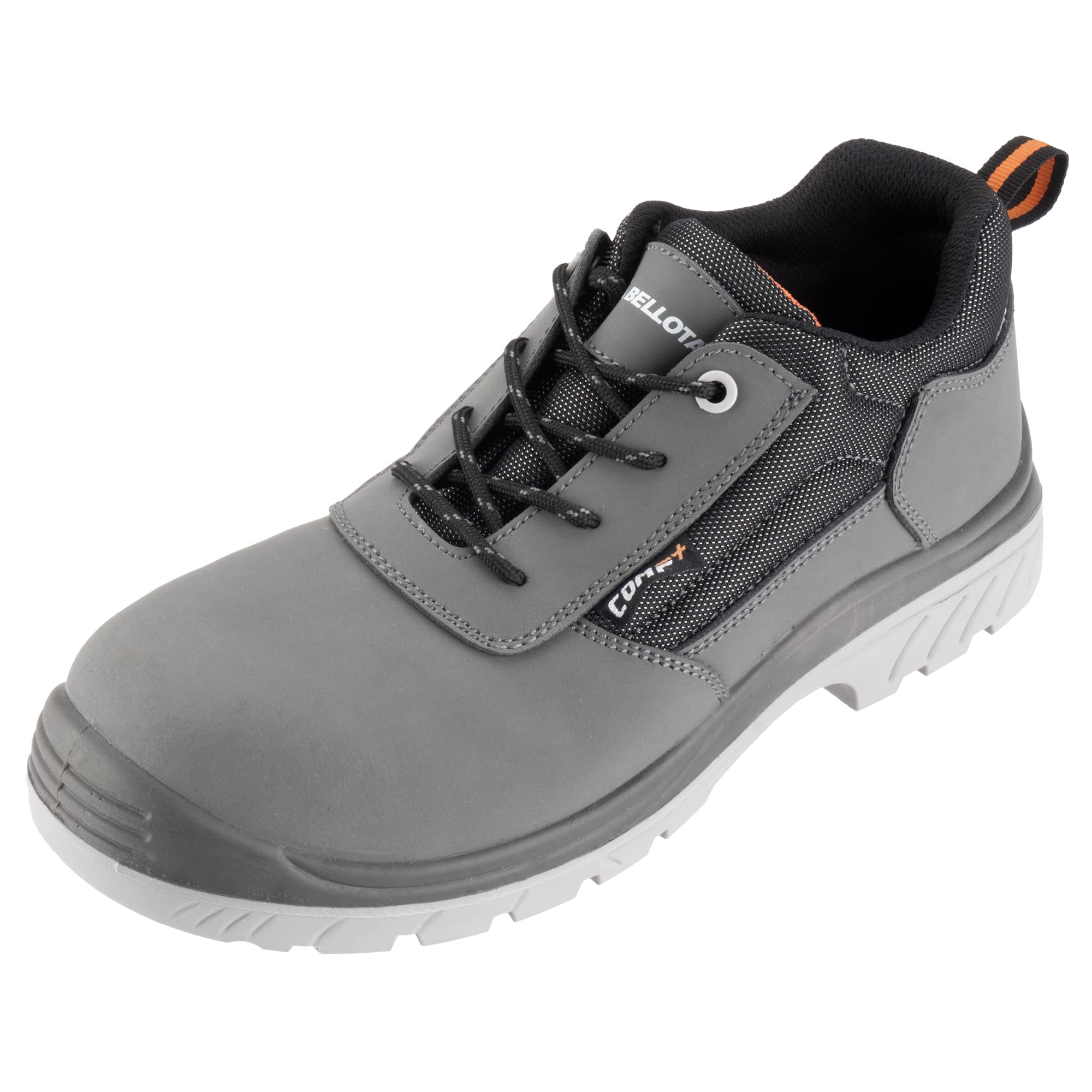 Bellota 72308GJS340 - Zapato de Seguridad Comp+ Nobuck S3 Gris de Hombre y Mujer (Talla 40) de Piel Hidrofugada Nobuck, Acolchada y Resistente