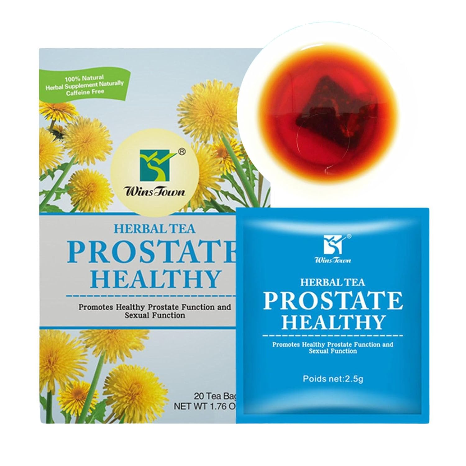 Herbal Tea Prostate Healthy Men (20 Tea Bags（1 box