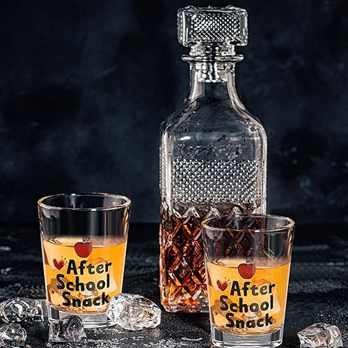 Miniatura 7 de CHENGU 2 vasos de chupito pequeños de 2 onzas con base pesada, divertidos vasos de vino para después de la escuela, pequeñas bebidas, regalo de