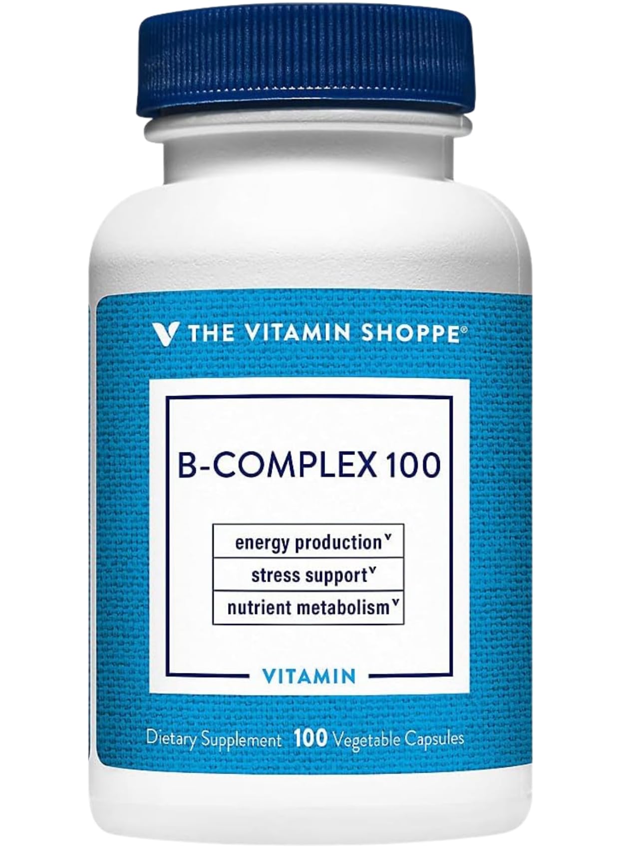 The Vitamin Shoppe Brand Vitamin B-Complex, 100 Vegetable Capsules 100 Count (Pack of 1)