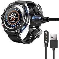 Vista 2 de Lamshaw Cargador de reloj inteligente T92, cable de carga USB magnético de repuesto, cable de cargador compatible con Meet Romance T92 Smart Negro