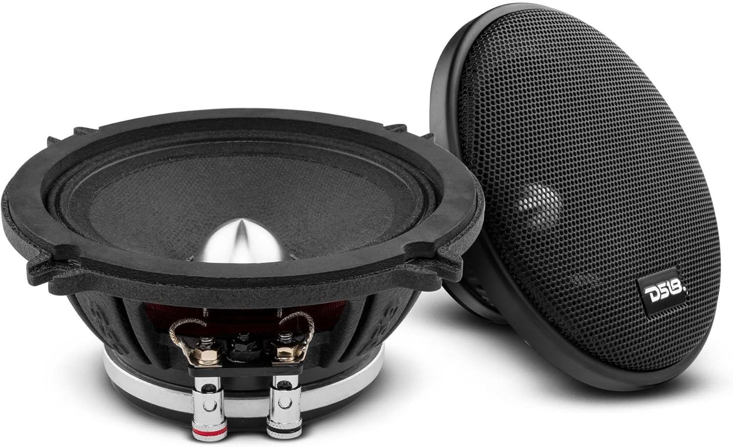 DS18 PRO-FR5NEO 5.25" Car Speaker with Silver Aluminum Bullet 400W Max 200W RMS 4-Ohms Neodymium Magnet. 2 Speakers (Renewed)