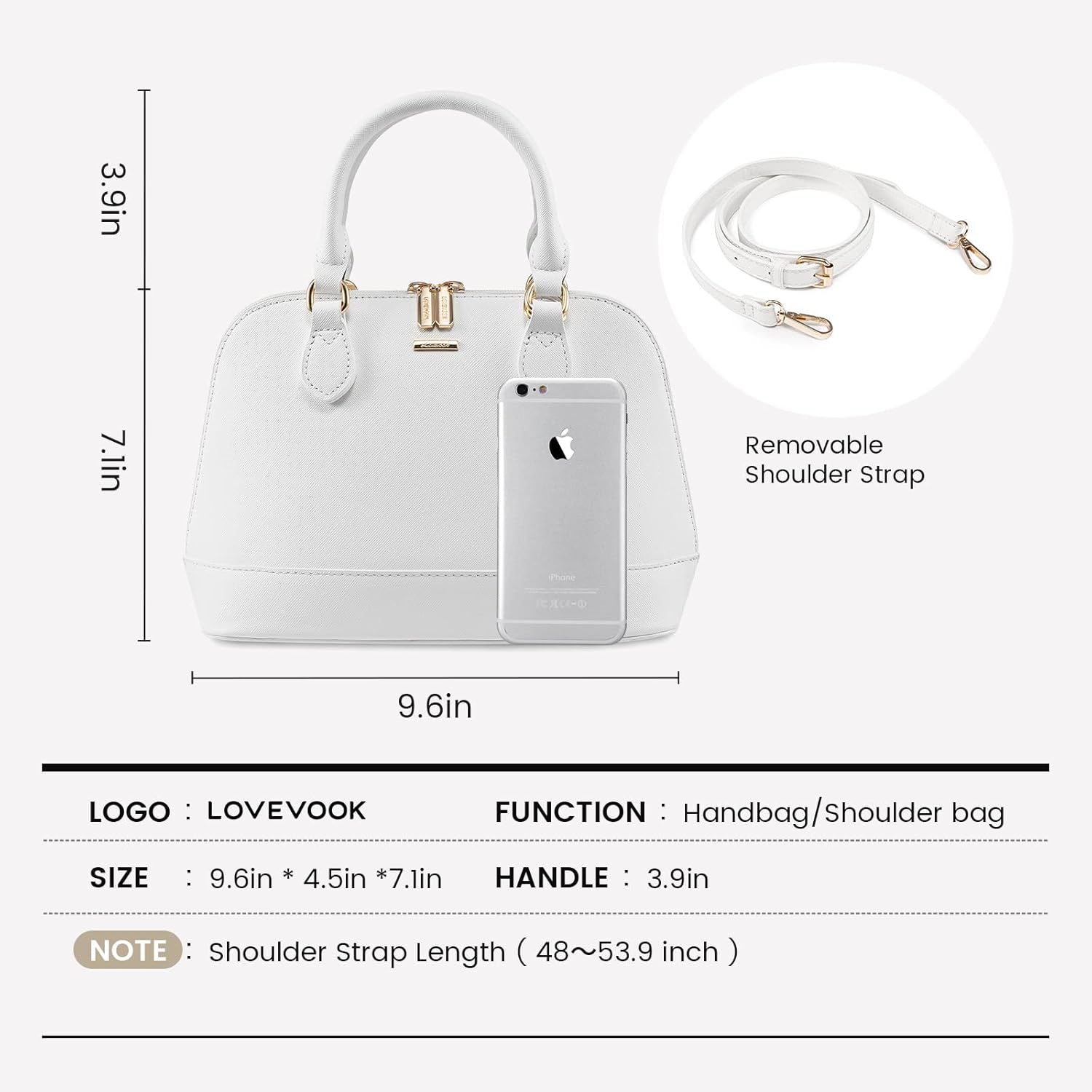 LOVEVOOK Purse for Women Small Crossbody Bags Classic Double Zip Top Handle Dome Satchel Bag - Image 4