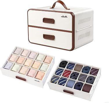 ZHJINGYU Foldable Plastic Storage Drawers, DIY Stackable Closet Organizer with Pull-Out Drawers, Collapsible Storage Bin Container for Clothes, Toys, Books, Home, Office, Bedroom,Stock Bra