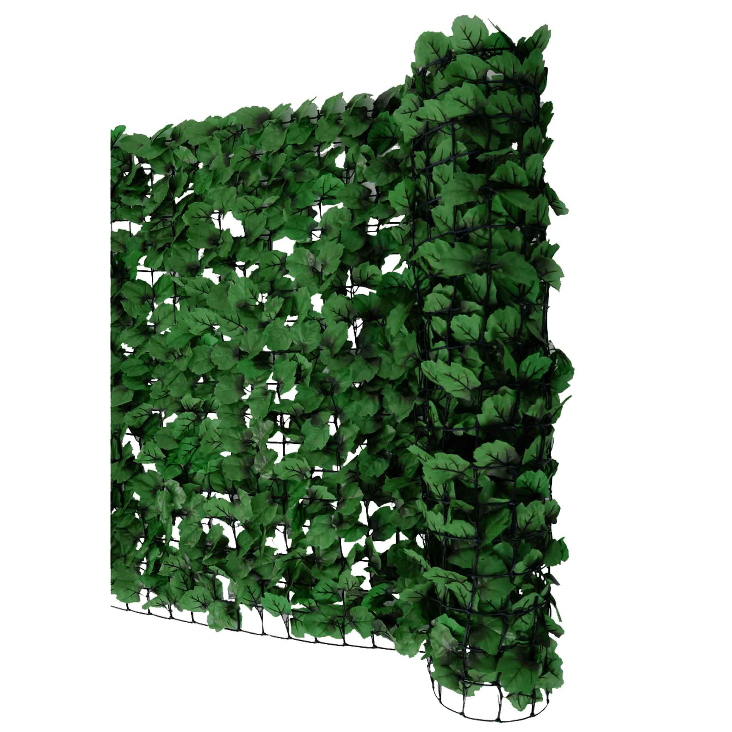 Mendler Pare-Vue Balcon Feuilles foncés, clôture - 300x150cm