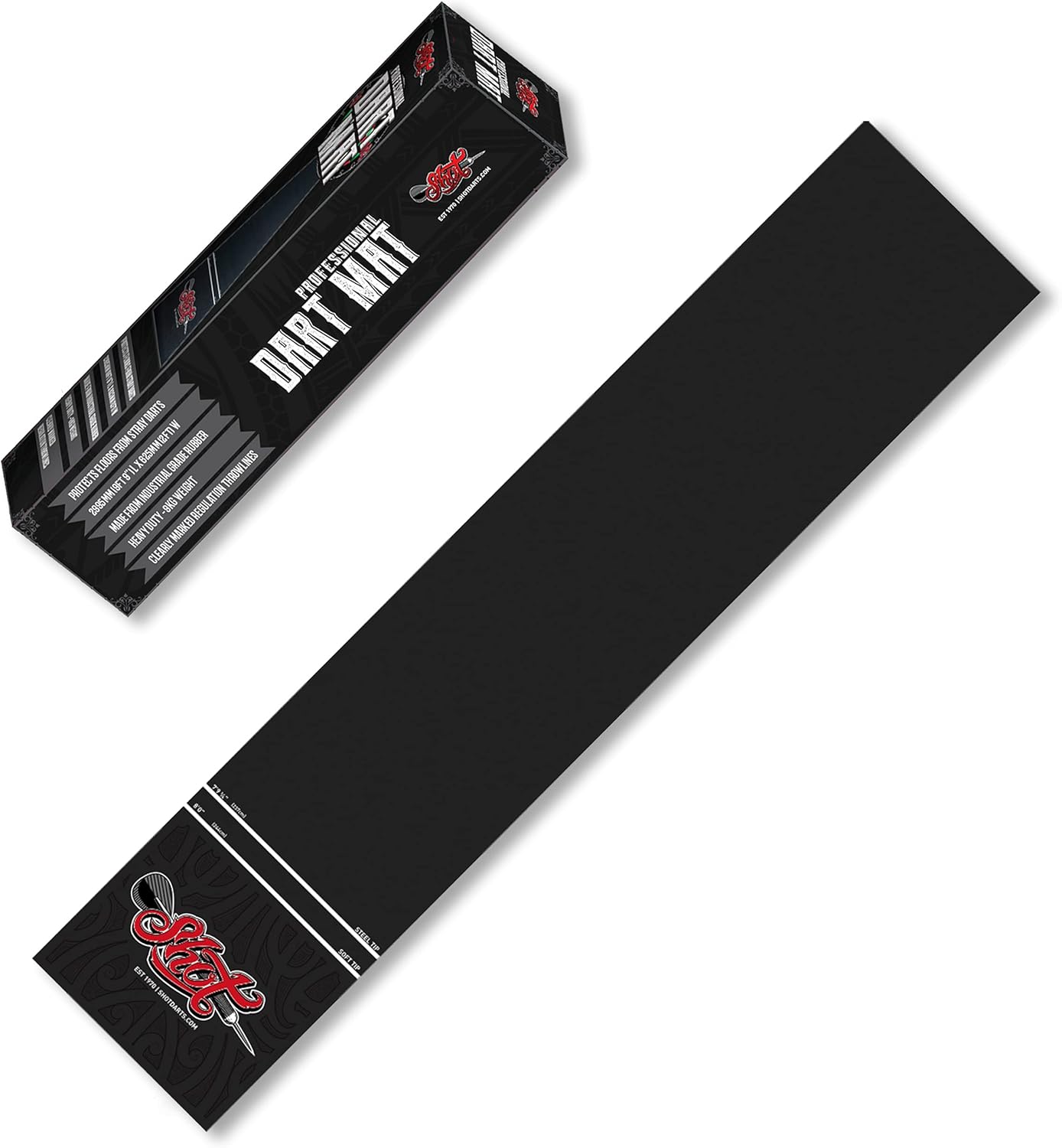 Shot Darts Heavy Duty Dart Mat, Professional Dart Mat Dart Points and Flooring