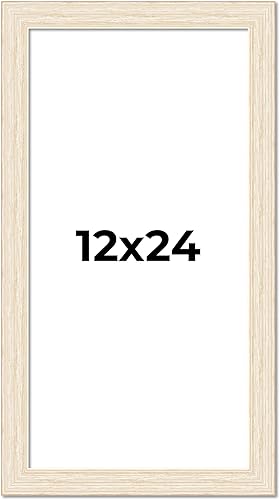 Vista 25 de Marco de fotos blanco de madera real de 19 x 19 pulgadas de ancho de 1.5 pulgadas Profundidad interior de 0.5 pulgadas Marco de fotos envejecido