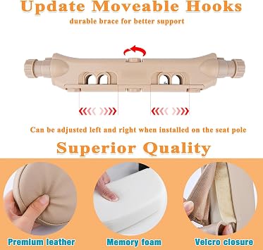 Car Seat Headrest Pillow, Headrest for car, Head Neck Support Detachable,Premium seat held Pillow, 360 Degree Adjustable Both Sides Travel Sleeping Cushion for Kids Adults