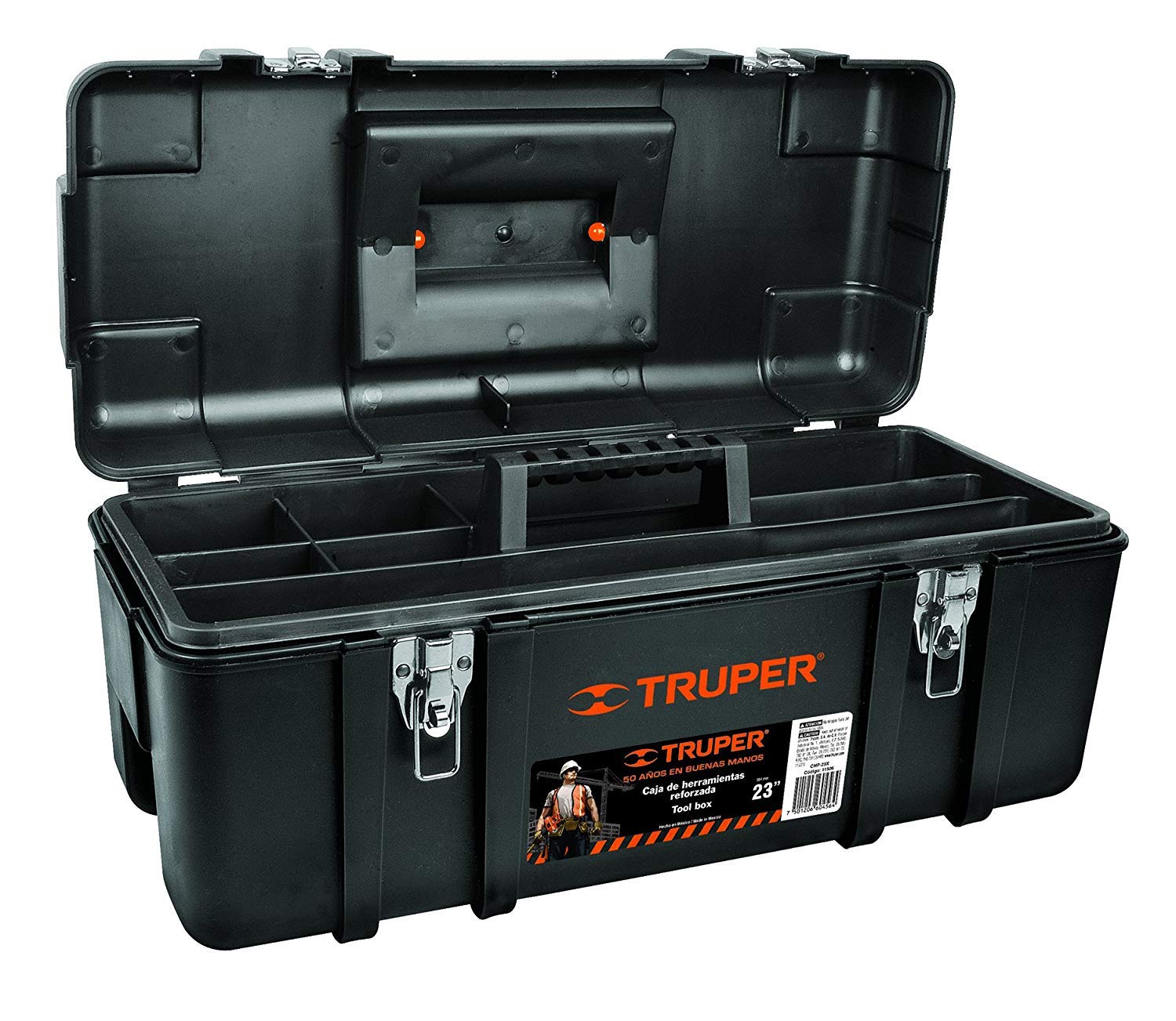 TruperCHP-23X 6.6Lb Heavy Duty Toolboxes, Steel Latches 23"X10 1/2"X10"