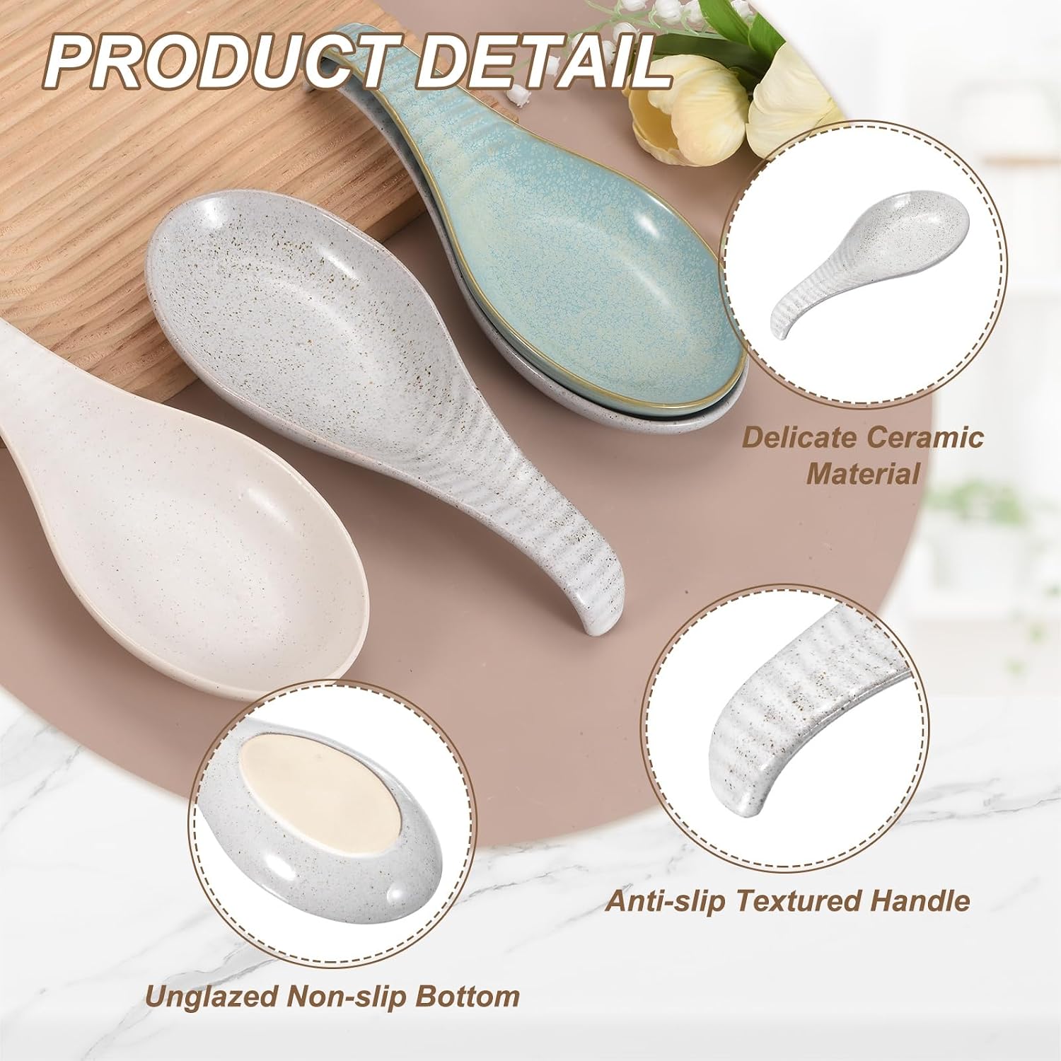 uxcell 2Pcs Ceramic Spoon Rest, 9 Inch Spoon Holder Heat Resistance Dishwasher Safe Spatula Ladle Stand Utensil Holder for Home Kitchen Counter Stove Top Tongs Spatulas, Grey