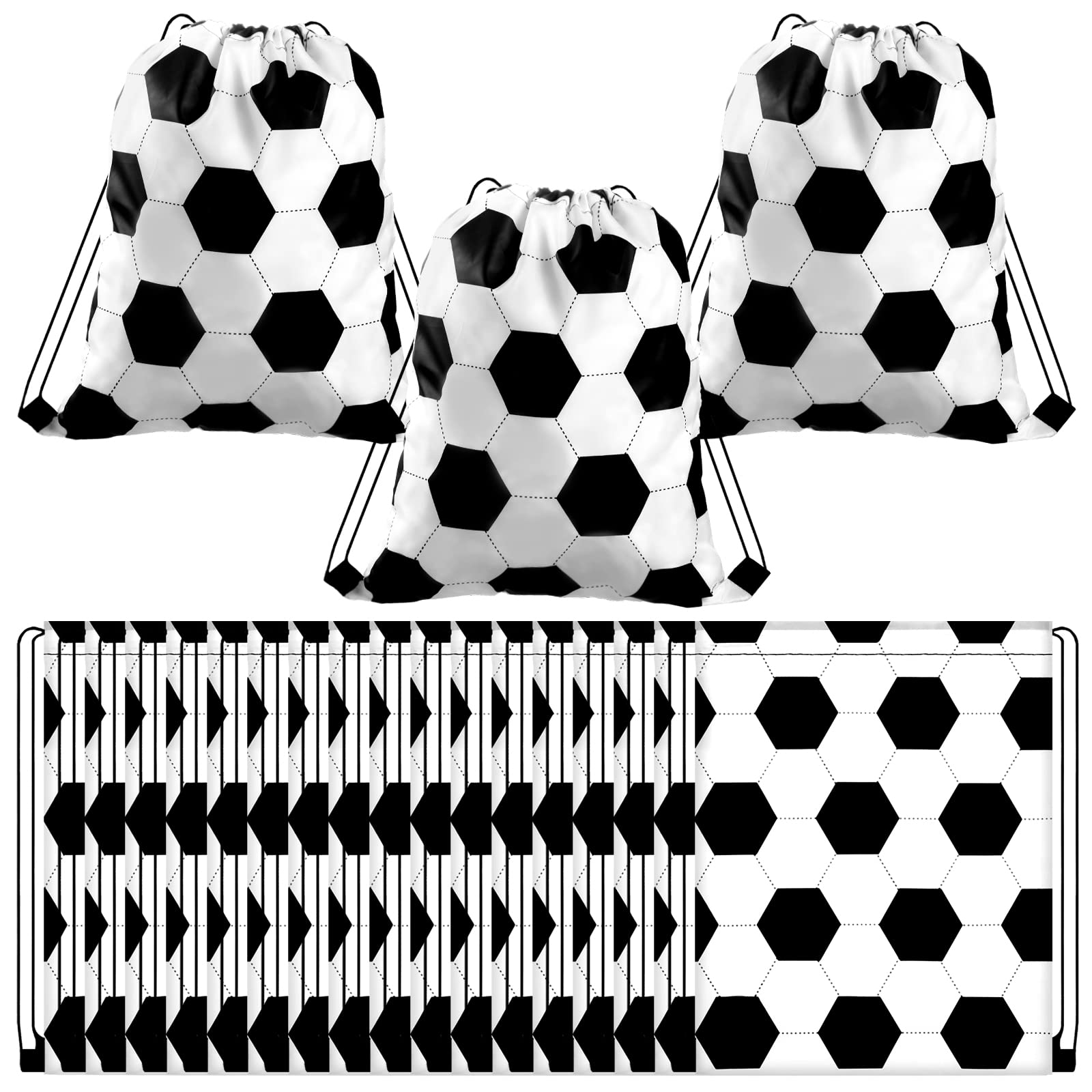 Shappy 20 Pieces Large Basketball Drawstring Bag Sport Football Bags Backpack Bulk Goodie Bags Favors for Kids Gift Bags Supplies for Birthday Party,