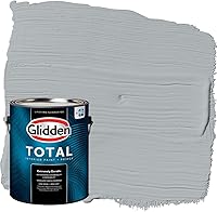 Vista 45 de Glidden Pintura interior + imprimación: gris/plata antigua, una capa, plana, 1 galón