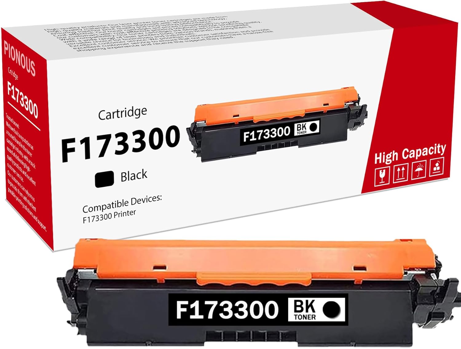 F173300 Black High Yield Toner Cartridge (1-Pack) -Compatible Replacement for Canon F173300 Toner Work with F173300 Printer