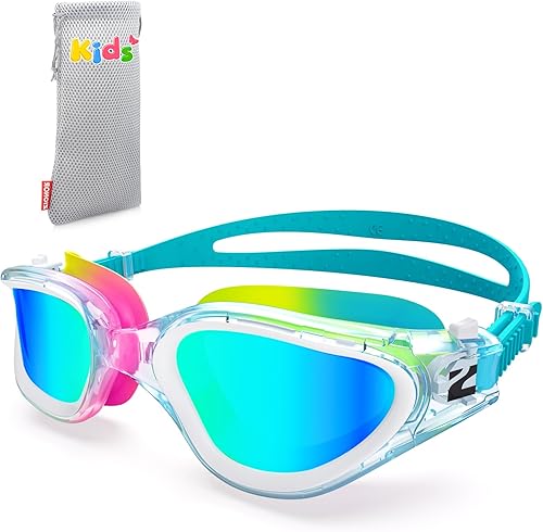 Miniatura 14 de ZIONOR G1MINI MIX - Gafas de natación para niños, con bloques de color, polarizados, sin fugas, antiniebla, para niños (3-14) N