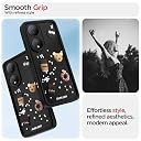 Pikkme Back Cover for Vivo Y100 5G | Cute Fun Cartoon 3D Bear Silicone Full Body Protection Bumper Case (Black) gallery image