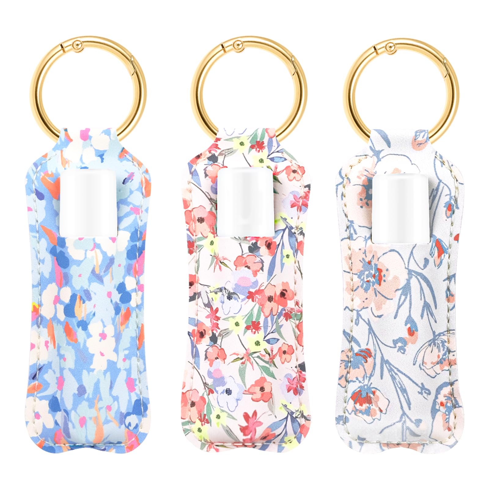 HEYSKAY Chapstick Holder Key Chain Lipstick Holder Lip Balm Holder Keychain