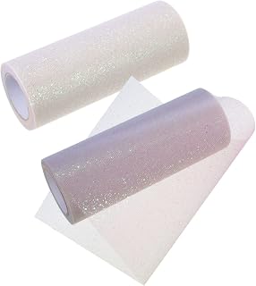 CORHAD 1 Roll Tulle Fabric Wedding Tulle Party Home Mesh Ribbon Sequins Elegant Decorative