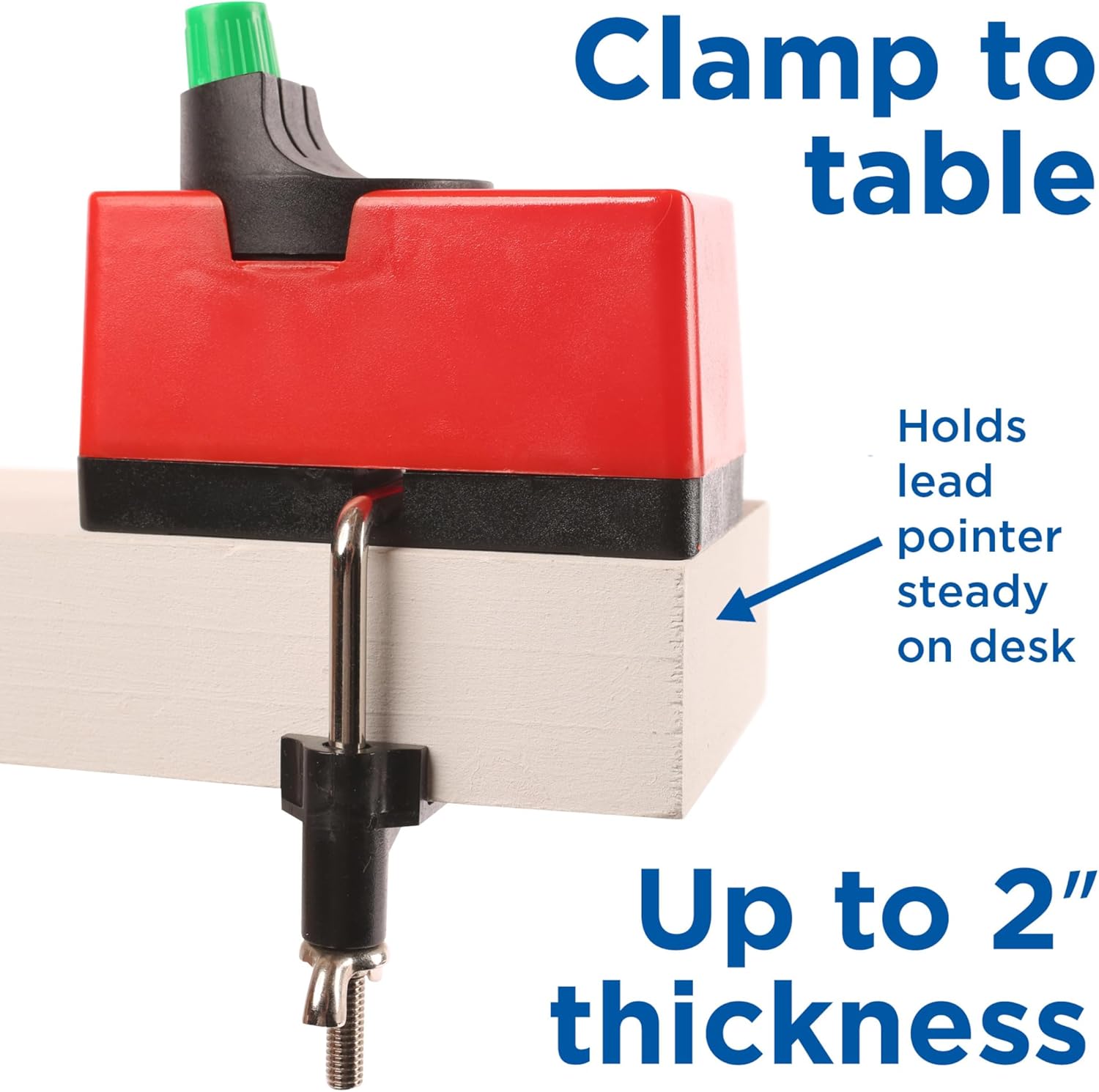 ALVIN, EP17, Compact Desktop Lead Pointer, Clamp To Fit Tables Up To 2" Thick
