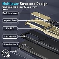 Vista 5 de Motorola Moto Edge 2022 - Funda para cámara deslizante integrada y protector de pantalla no para Edge Plus, resistente a prueba de golpes, funda