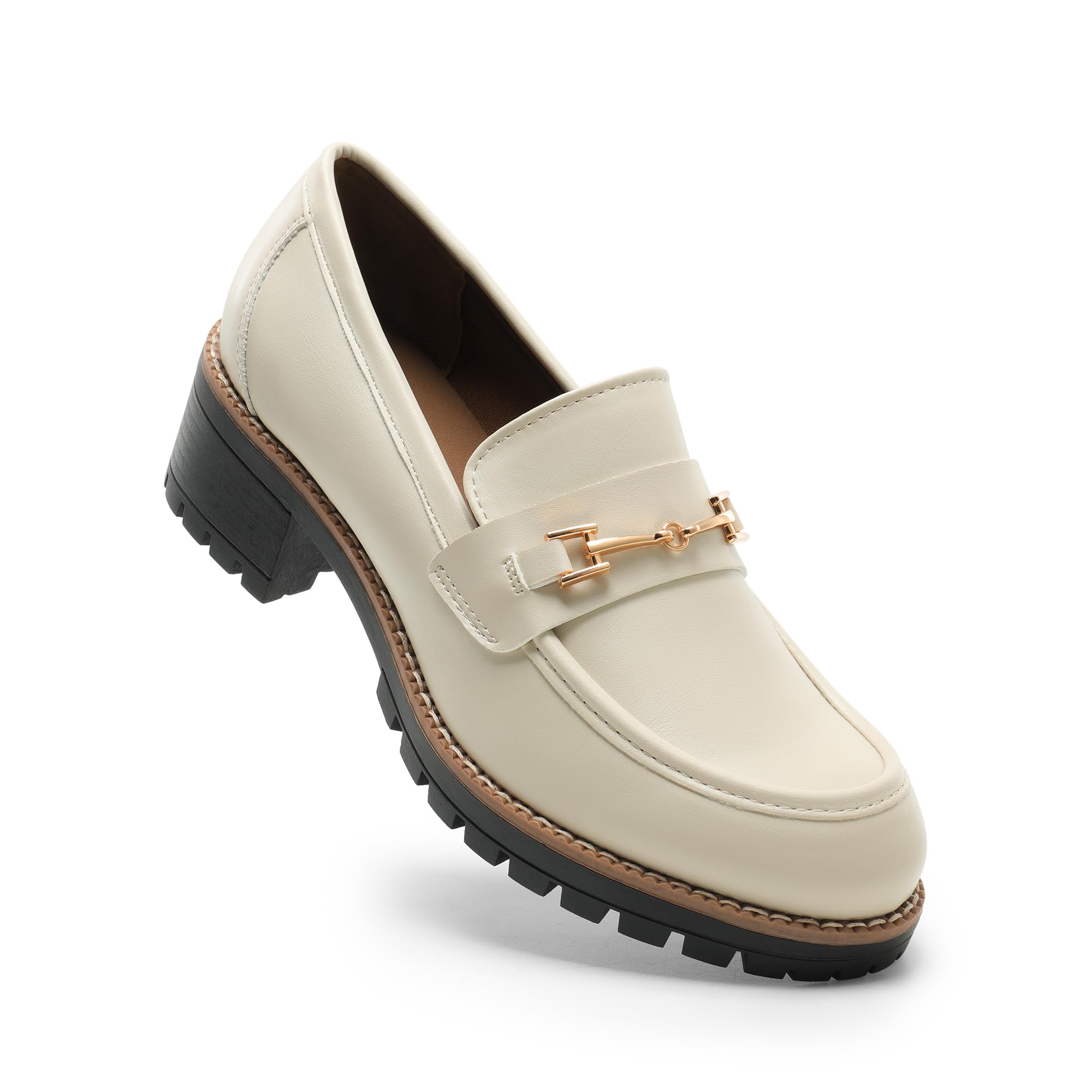 DREAM PAIRS Mocassini da Donna, con Plateau, Comodi, Slip-on, Eleganti, Casual, Mocassini