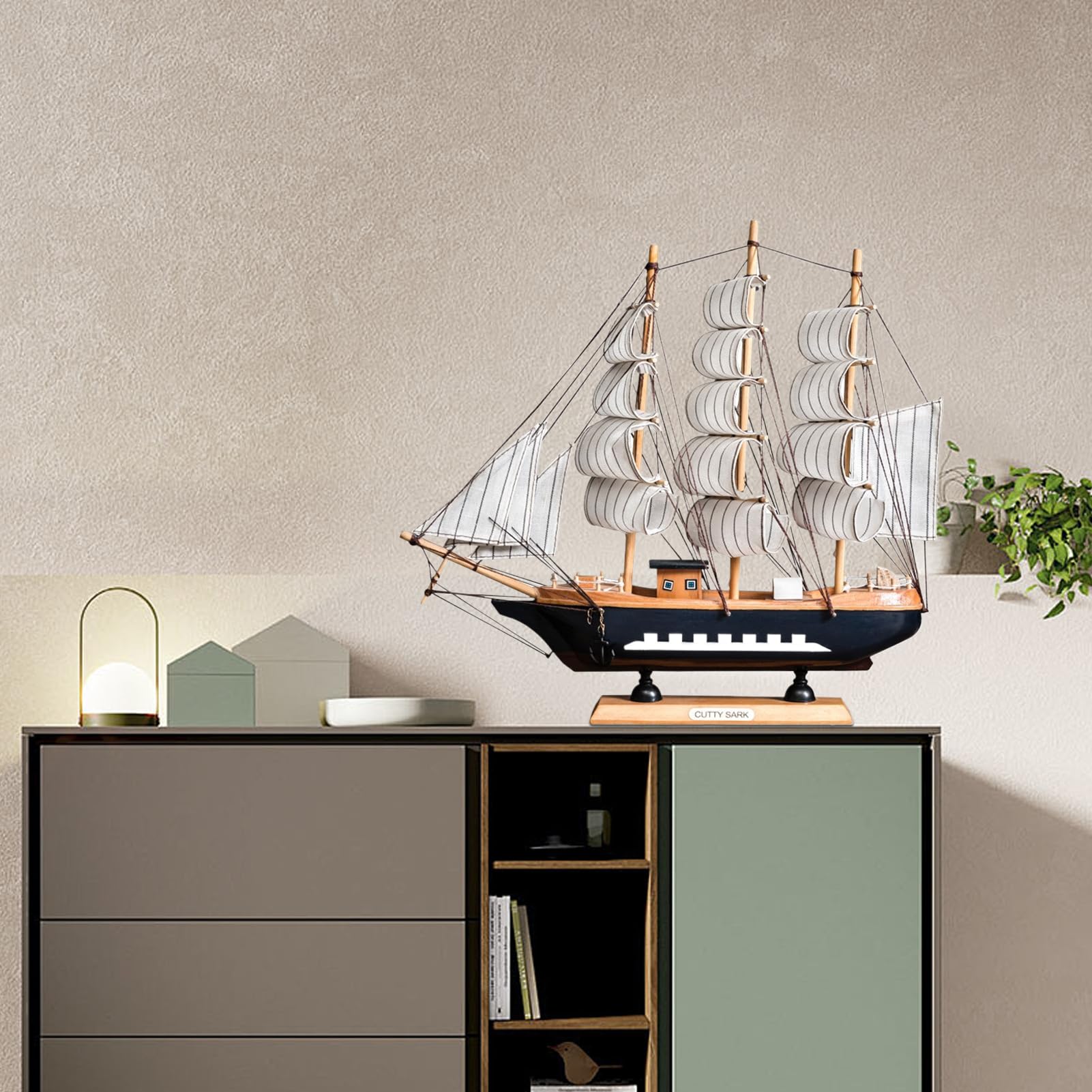 Syfunlv Bois Nautique Maquette De Voilier, Modèle de bateau à voile en bois, Voilier en Boi Decoration, 32x6x32 cm, Fait à la main, pour Accessoires Photo et Décoration d'intérieur, Style Nordique