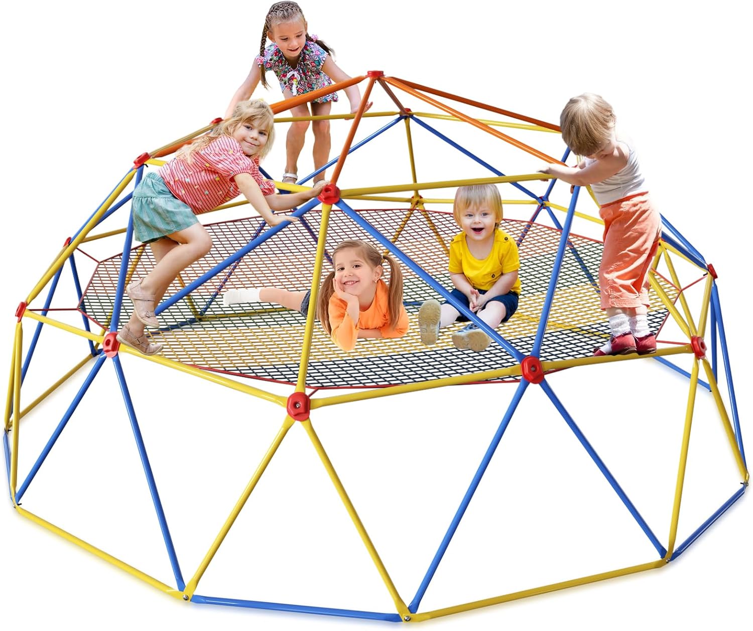 10FT Climbing Dome, Outdoor Jungle Gym for Kids- Supports 1000LBS-Anti-Rust Metal Outdoor Play Structure ASTM Approved, Easy Assembly