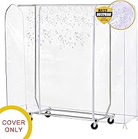 Vista 2 de Ruibo Funda Transparente para Perchero de Ropa, Funda para Perchero de Ropa con 2 Cremalleras Duraderas/Ropa Impermeable, Protector a Prueba