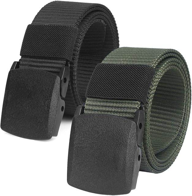 Chalier Black and Army Belt, 01-Black & Army Green, One Size