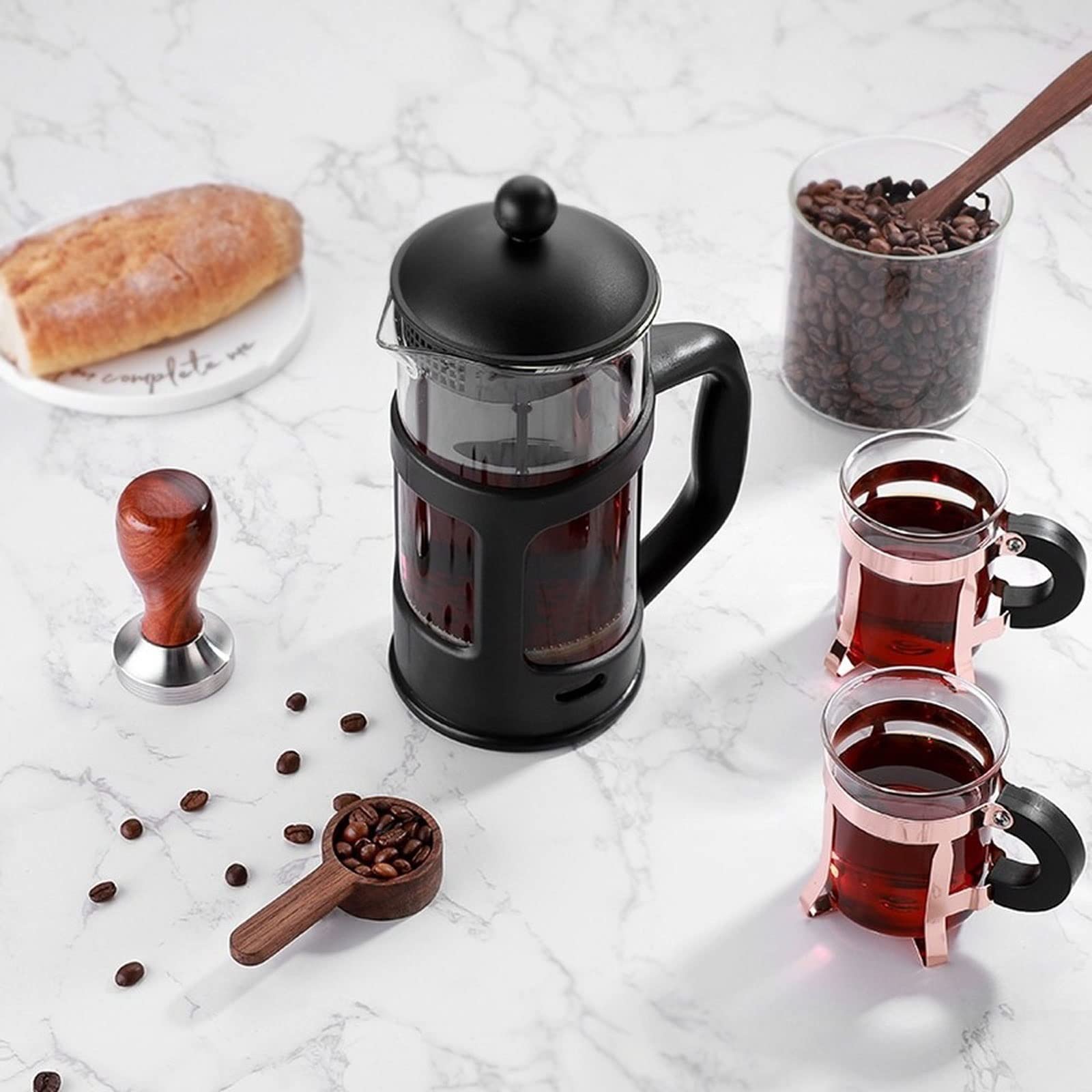 DieffematicKF Cafetiere Pots de café 35 0ml Voyage de Bouilloire respectueux de l'environnement Portable français Presse Grand Presse à café Portable