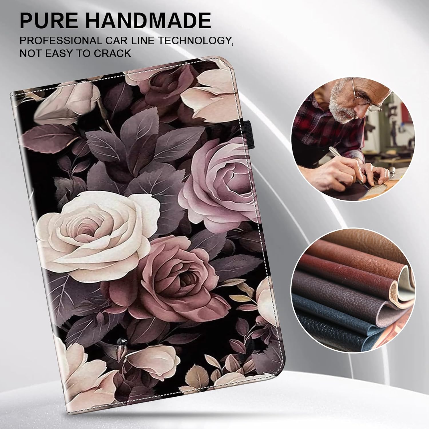 ALILANG Case for iPad Air 3 2019 10.5" (A2152/A2123/A2153)/iPad Pro 10.5 2017 (A1701/A1709),PU Leather Folio Cover with Multi-Angle Stand for iPad Air 3 Generation Tablet Case -Rose