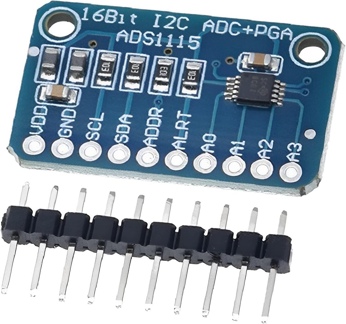 Module Compatible with ADS 1115 ADC 16bit 4 Channels, Module Compatible with Arduino and Raspberry Pi