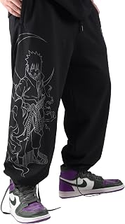 FADDY NATIVE Unisex Anime Baggy Joggers for Men and Women, Shadowkage Printed Anime Baggy Fit Track Pants Price In India