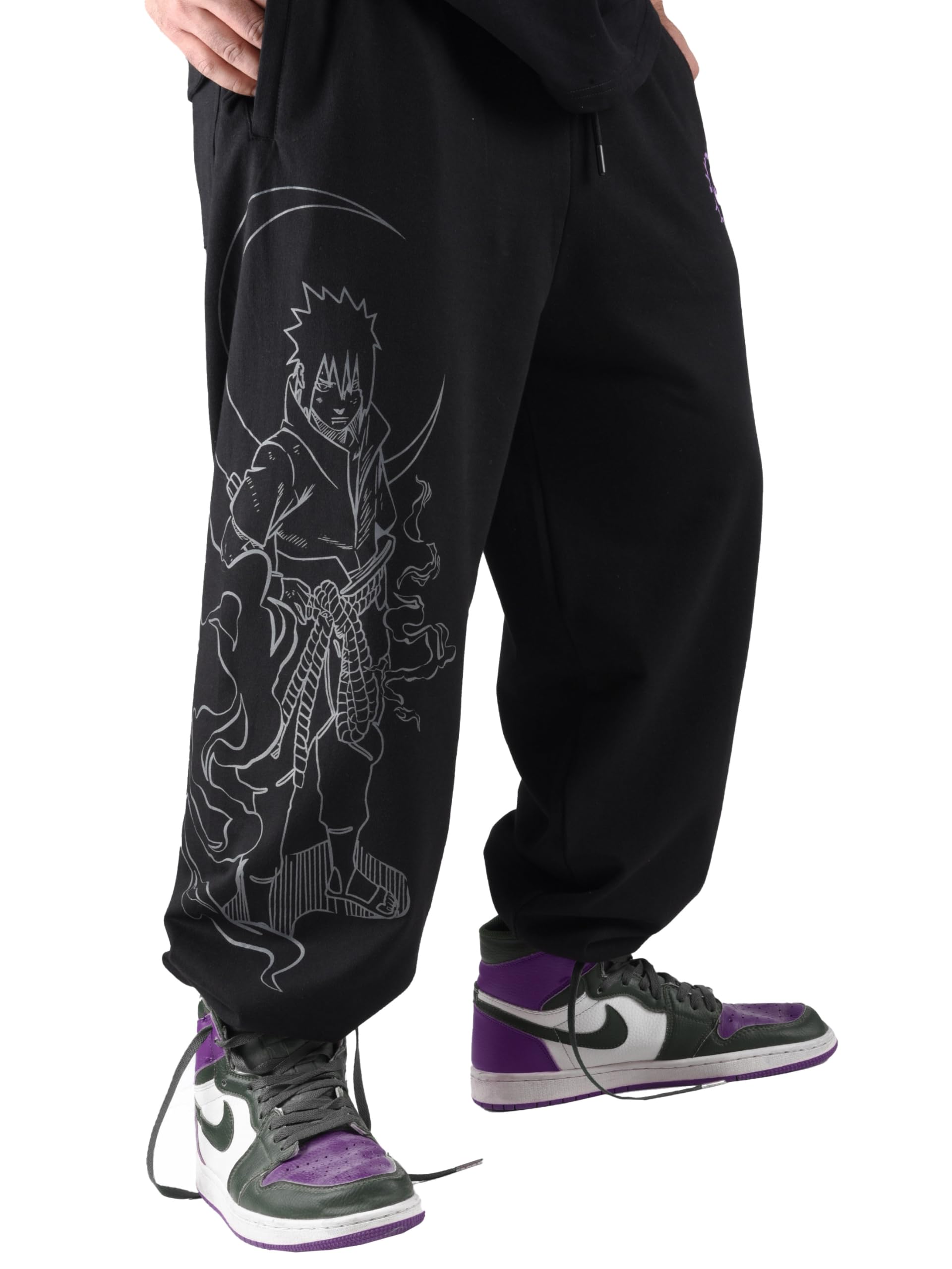 faddy native Unisex Anime Baggy Joggers for Men and Women, Shadowkage Printed Anime Baggy Fit Track Pants-picture-19
