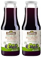 Vista 18 de Gardenville Jugo de arándano orgánico (paquete de 2), USDA orgánico, sin azúcar añadido, certificado U Kosher, pasteurizado, botellas de vidrio