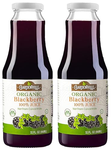 Miniatura 18 de Gardenville Jugo de arándano orgánico (paquete de 2), USDA orgánico, sin azúcar añadido, certificado U Kosher, pasteurizado, botellas de vidrio