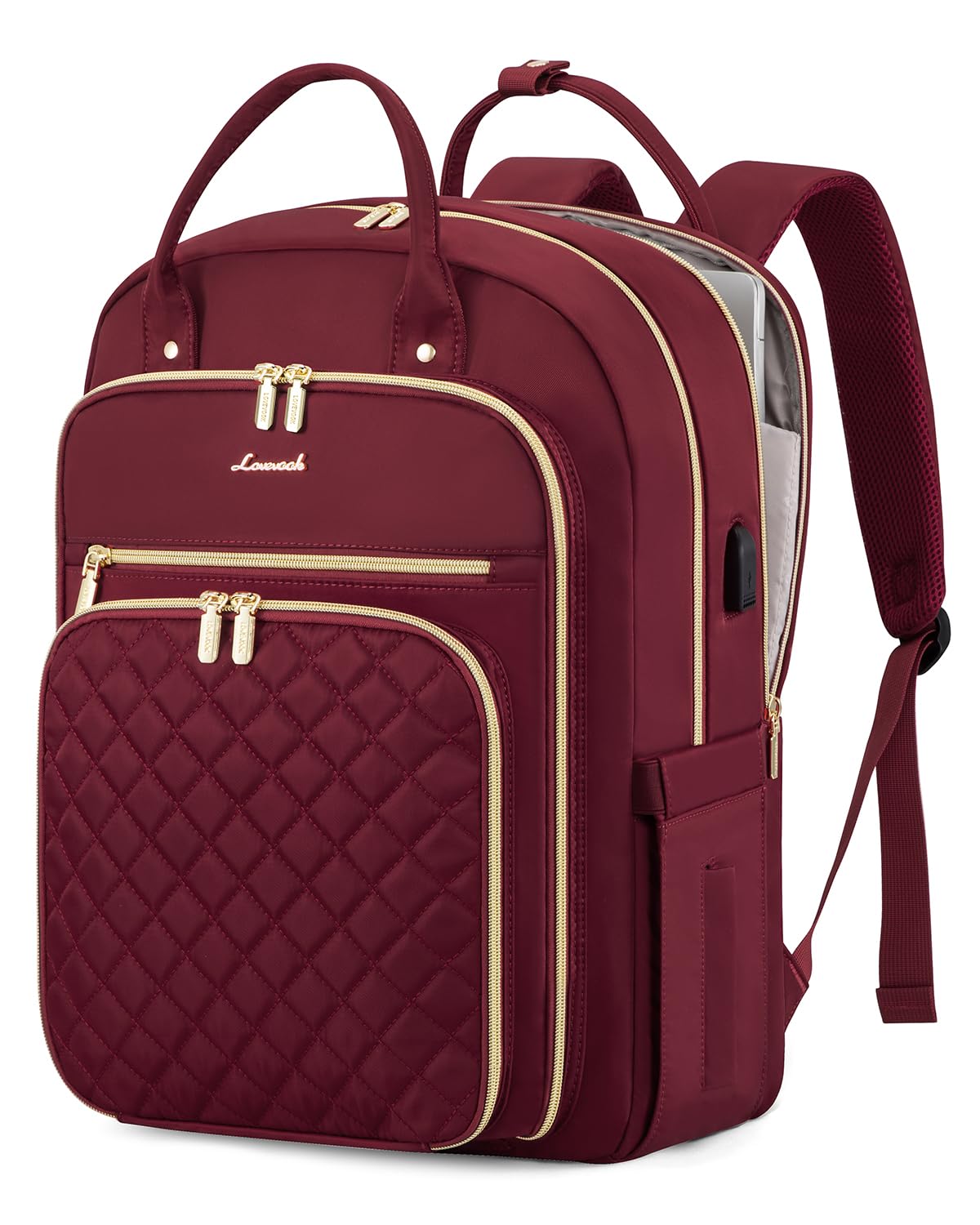 LOVEVOOK Laptop Backpack for Women with Laptop Compartment, Water Resistant Travel Work Backpacks Purse Stylish College Business Teacher Nurse