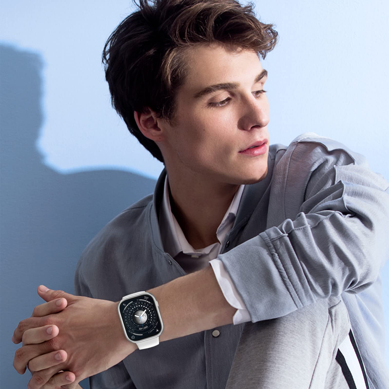COMMUTER [3 sztuki] Osłona ekranu prywatności do Apple Watch SE (2023)/SE/6/5/4 40 mm, twarda ultracienka obudowa PC z wbudowaną folią zapobiegającą podglądaniu do Apple Watch SE/6/5/4 40 mm, czarny
