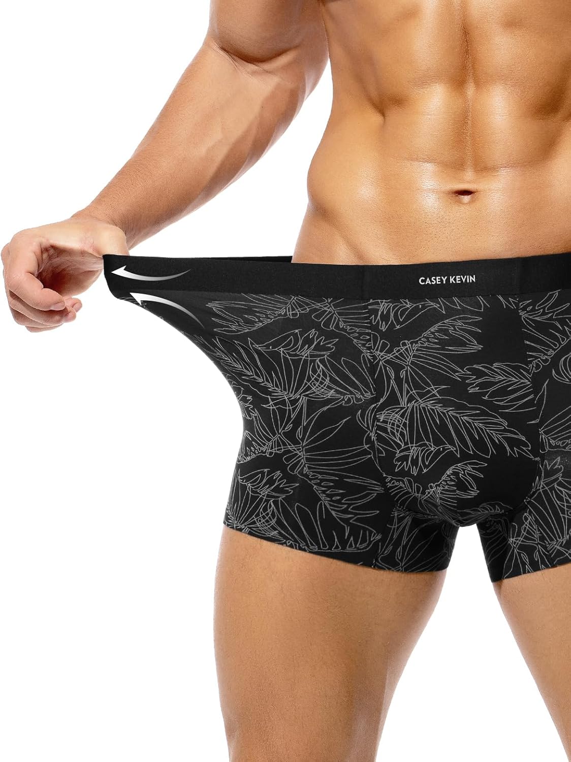 Casey Kevin Men's Boxer Briefs Modal Ultra Soft, Breathable, Stretch Moisture-Wicking underwear with Flyless Design (3 pack) - Image 2