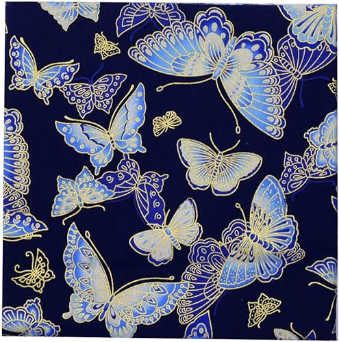 Miniatura 3 de Paquete de 5 piezas de tela de algodón para manualidades, parches cuadrados, 20 x 20 pulgadas (19.7 x 19.7 in), coloridos manteles de algodón estilo