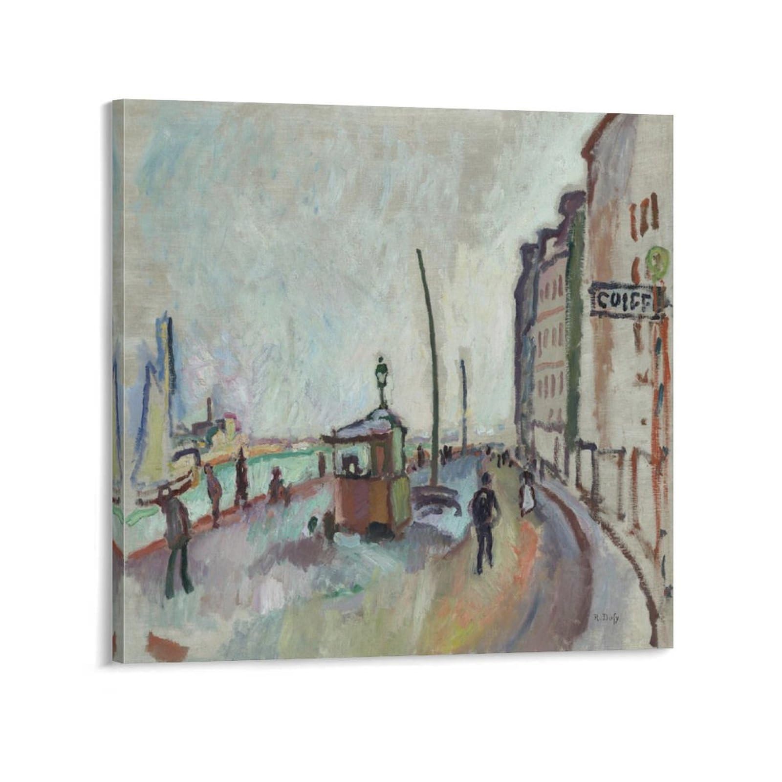 KLAGCBDF Raoul Dufy Le Havre Poster Cool Artworks Painting Wall Art Canvas Prints Hanging Picture Posters 28x28inch(70x70cm)