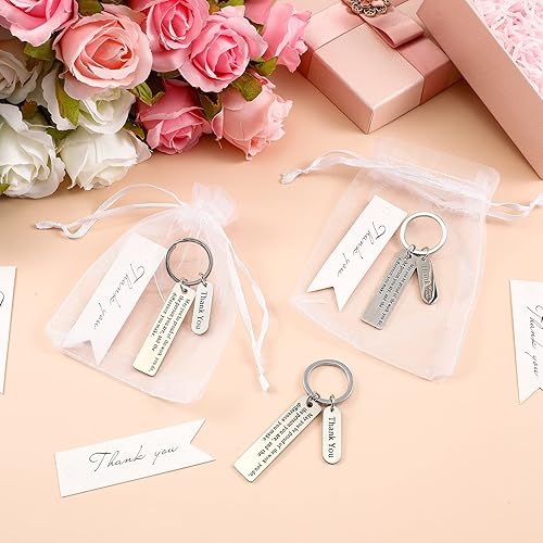 Vista 7 de 50 piezas de regalos de agradecimiento, llavero de agradecimiento para empleados, regalos inspiradores de oficina para mujeres, hombres, compañeros