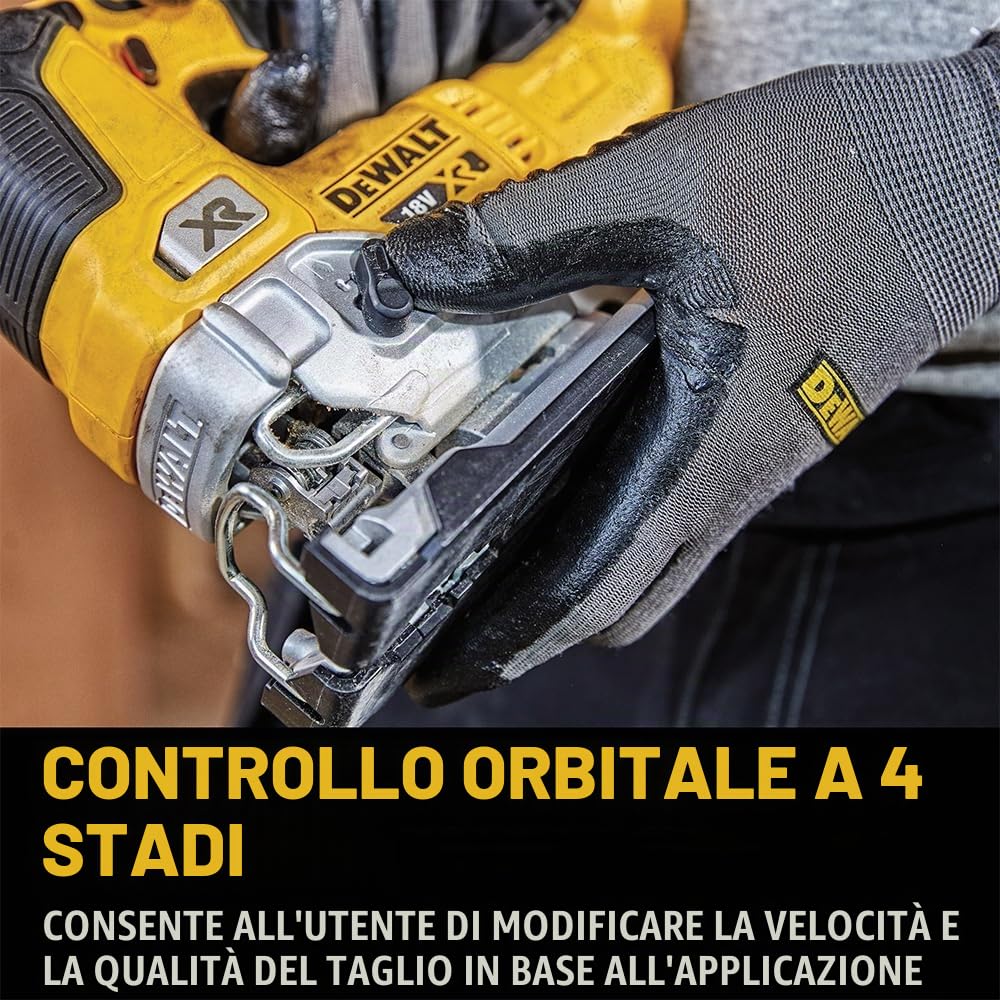 DEWALT Seghetto alternativo 18V Motore BRUSHLESS, DCS335NT-XJ