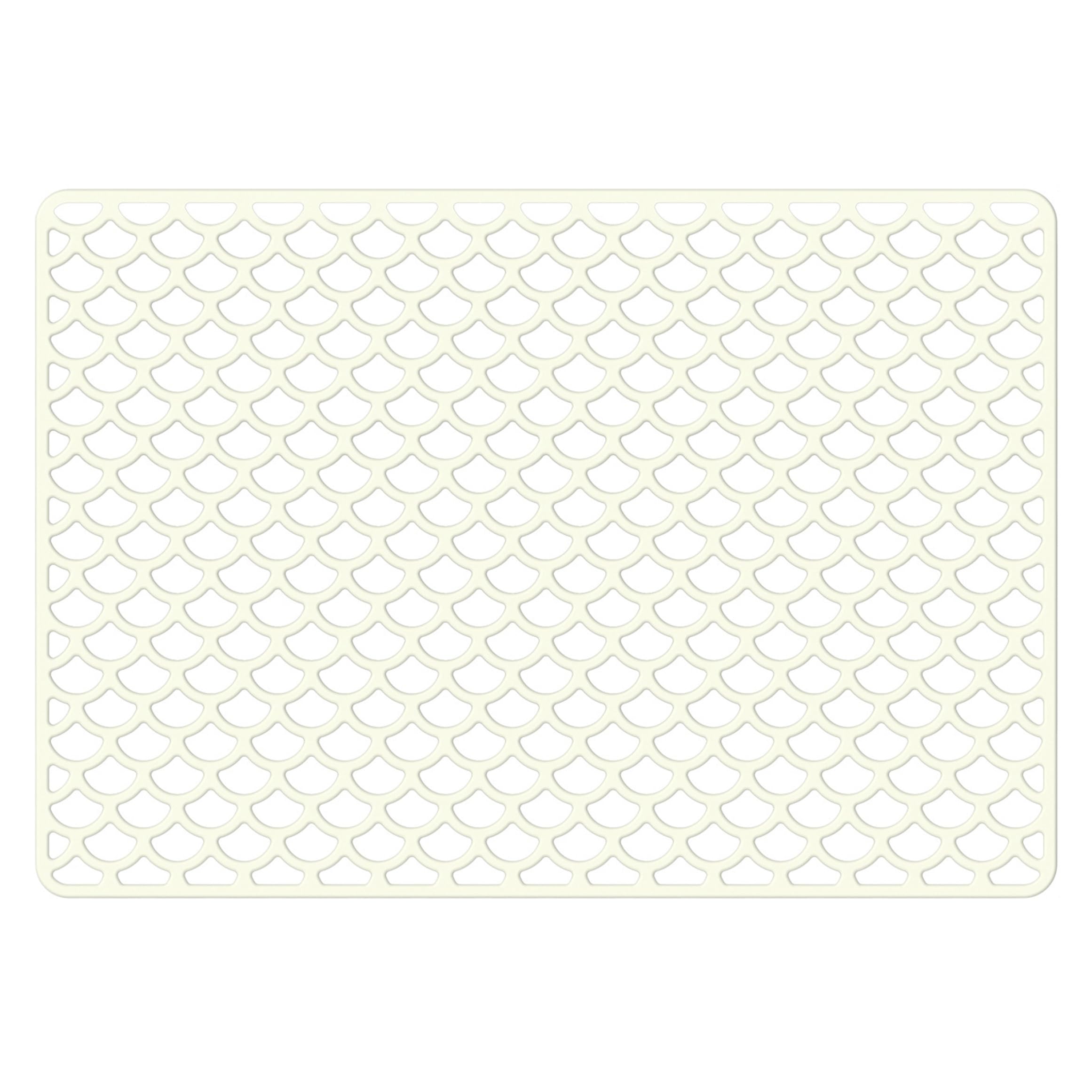 Gemuseeee 18x12.5 Inch Heat Resistant Silicone Sink Protector Mat Scratch-Resistant Multi-Function for Insulation Draining - Beige
