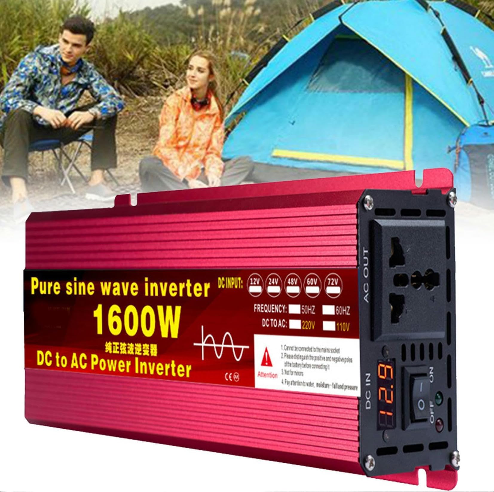 Convertisseur de tension 3000W onde sinusoïdale pure pour installation solaire maison