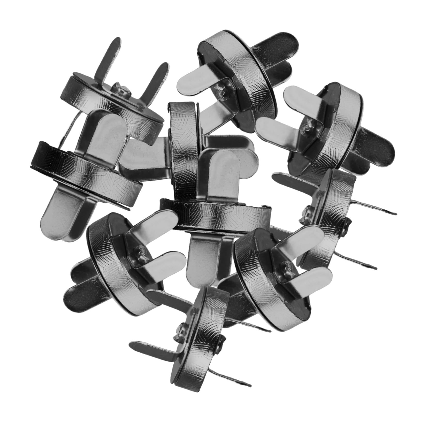 Broche Magnético Broche De Monedero Convenientes Botones De Ropa Tachuelas De Bolso De Cuero Imanes De Botón Pequeños Botones A Presión Metal Black